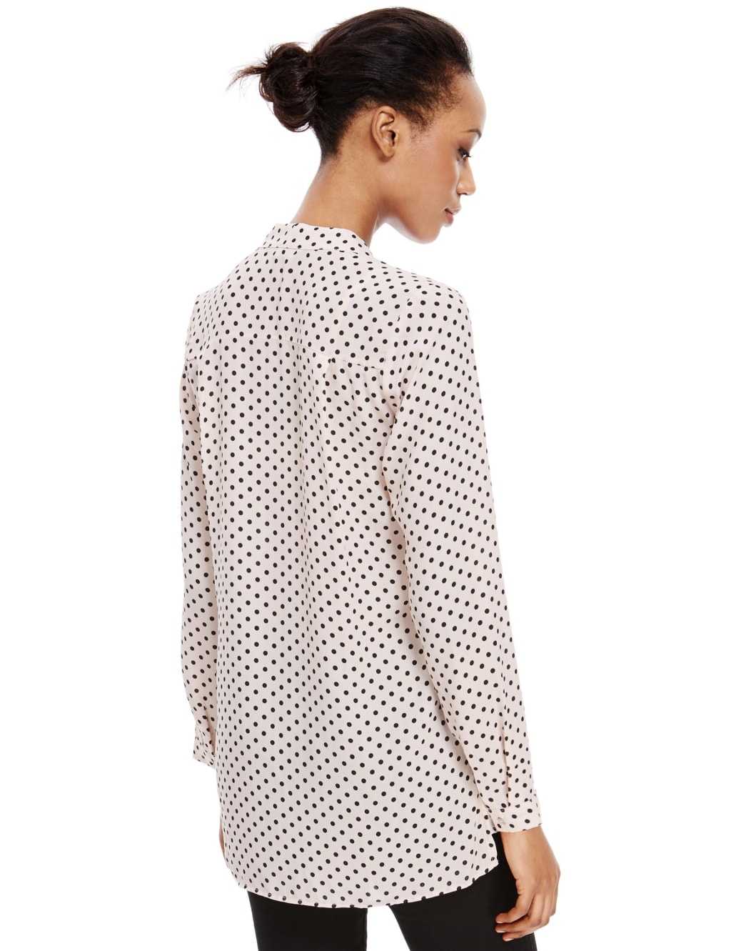 Front Tie Spotted Blouse 4 of 4