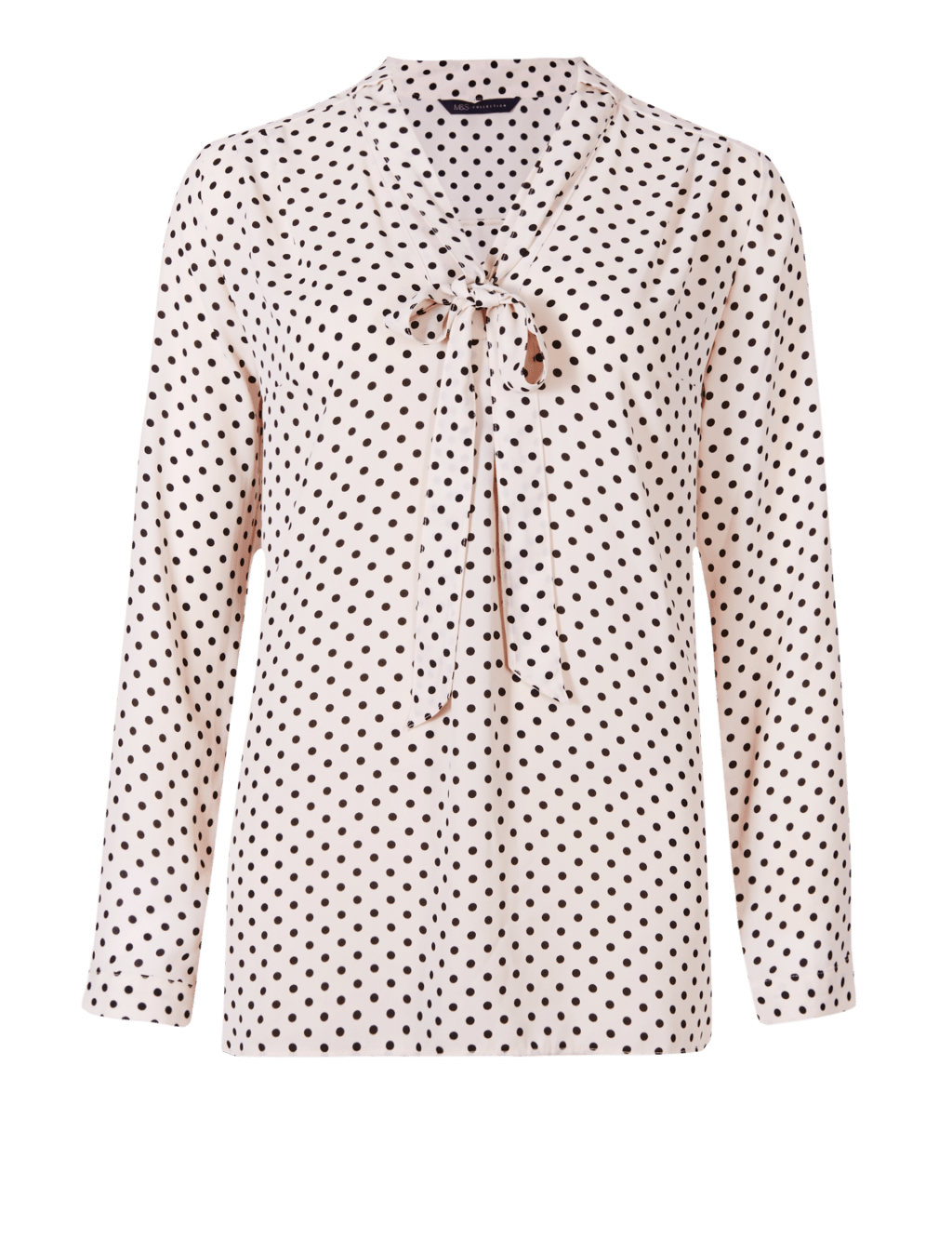 Front Tie Spotted Blouse 2 of 4