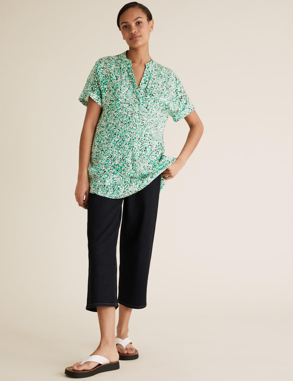 Printed V-Neck Short Sleeve Tunic 4 of 5