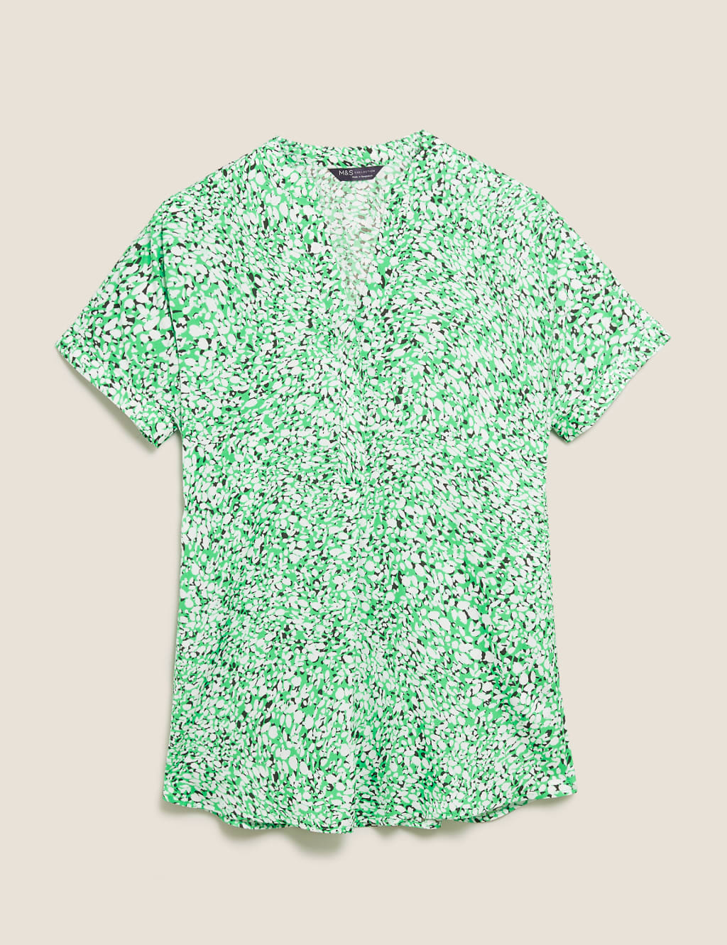 Printed V-Neck Short Sleeve Tunic 2 of 5