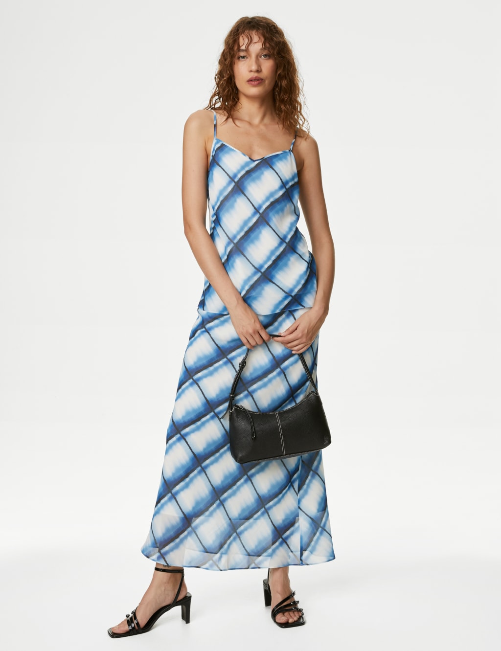Checked V-Neck Cami Top 3 of 5