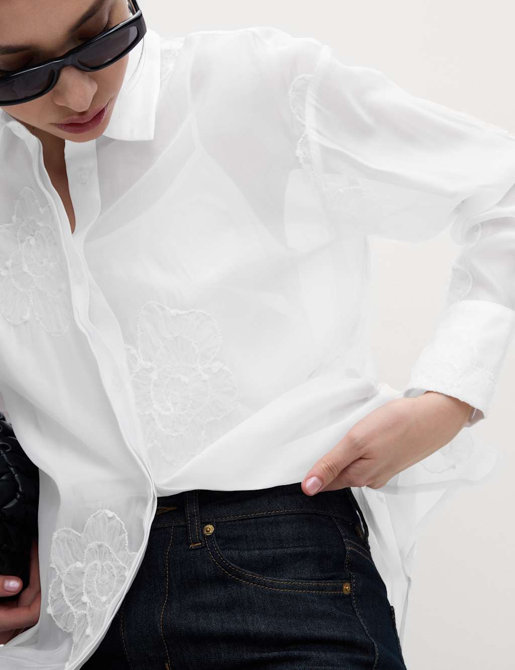 Embroidered Floral Collared Shirt 5 of 7