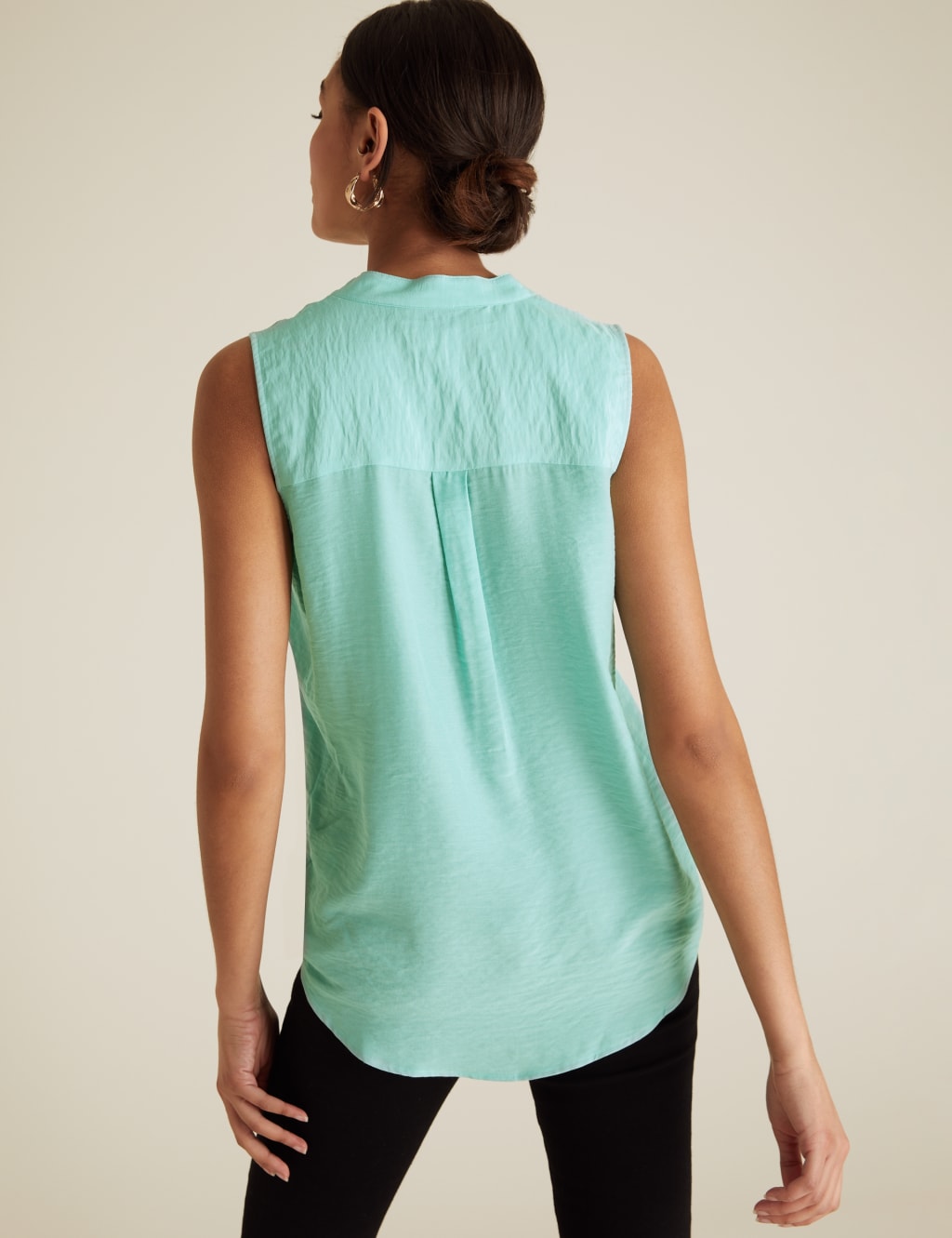 Womens v neck sleeveless tops top