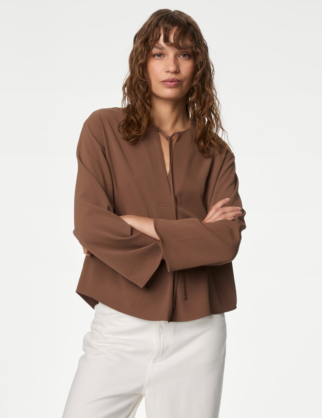 Tie Neck Blouse 1 of 5