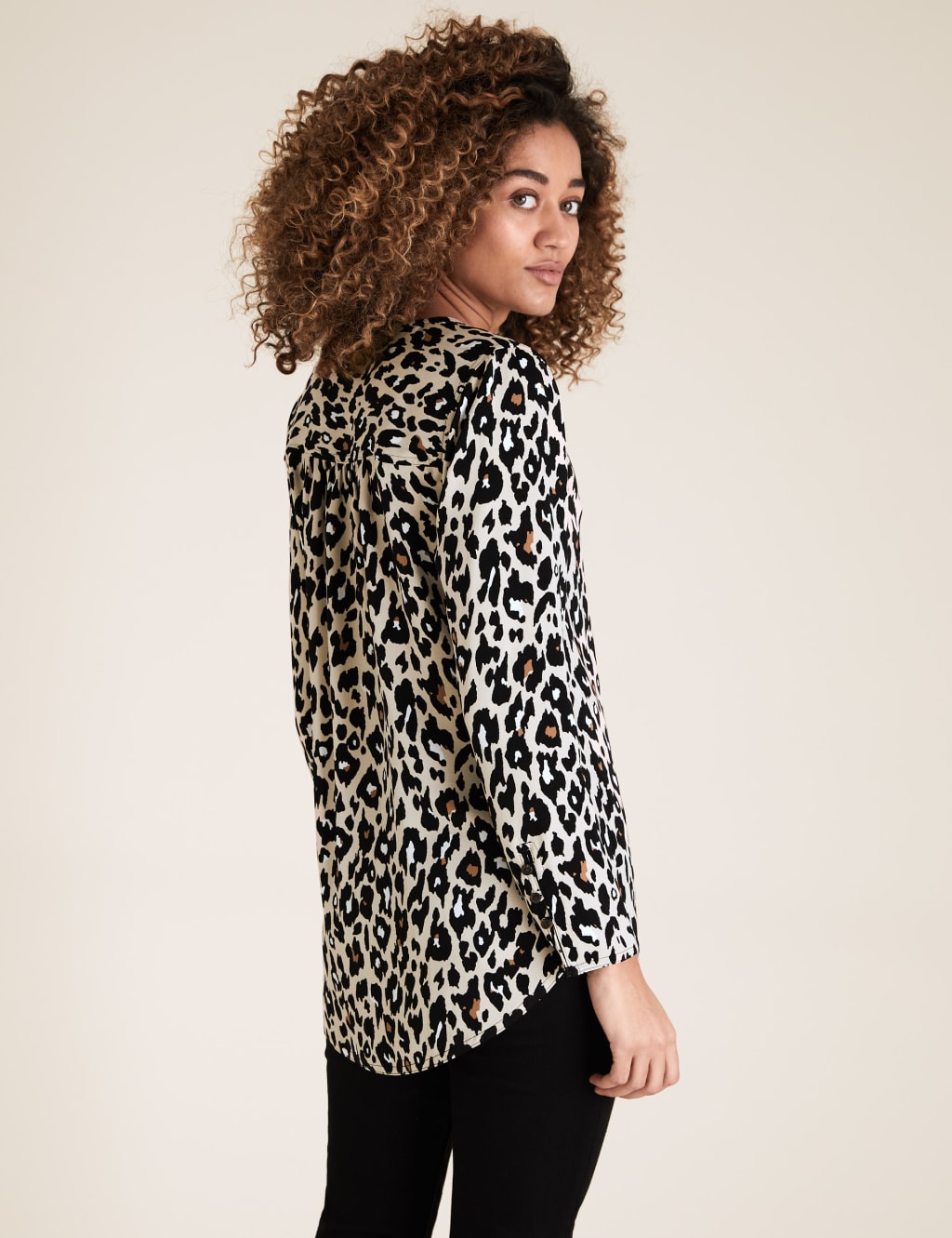 Animal Print V-Neck Long Sleeve Tunic 5 of 5