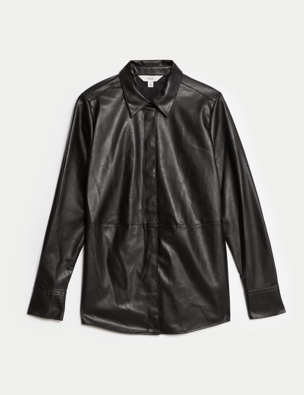 Faux Leather Shirt
