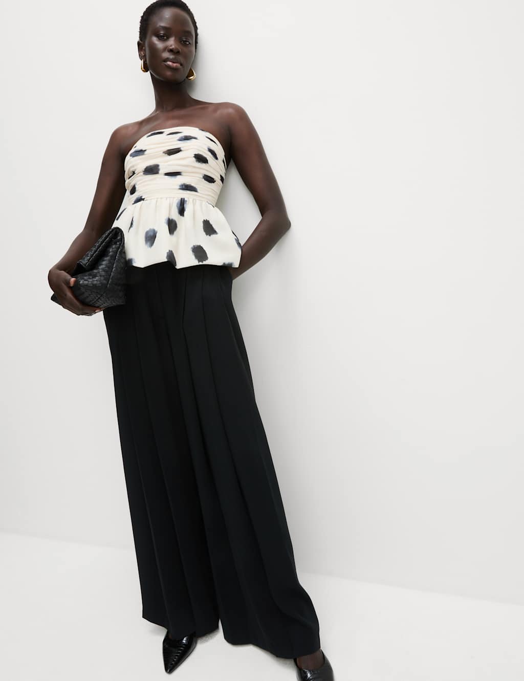 Spot Print Ruched Bandeau Top 3 of 5