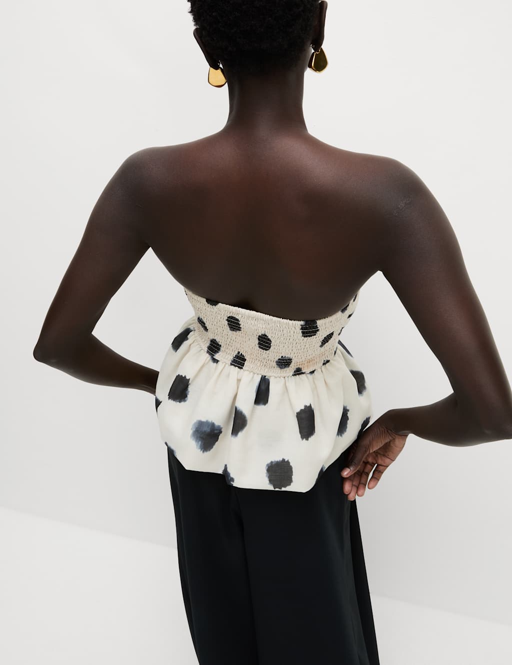 Spot Print Ruched Bandeau Top 4 of 5
