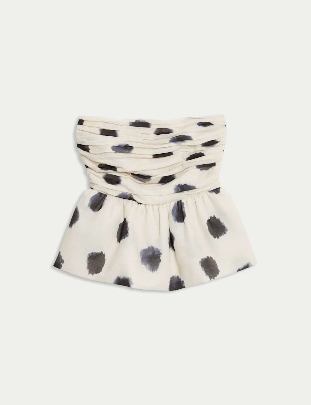 Spot Print Ruched Bandeau Top 2 of 5