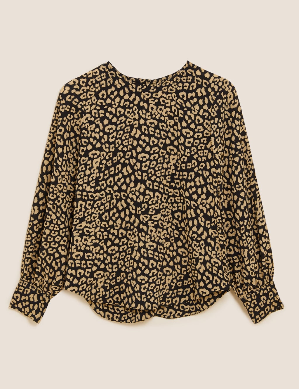 Animal Print Round Neck Long Sleeve Top 2 of 6