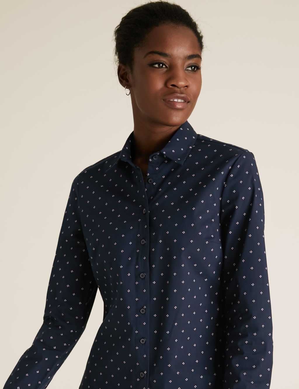 Geometric Fitted Long Sleeve Shirt 3 of 4