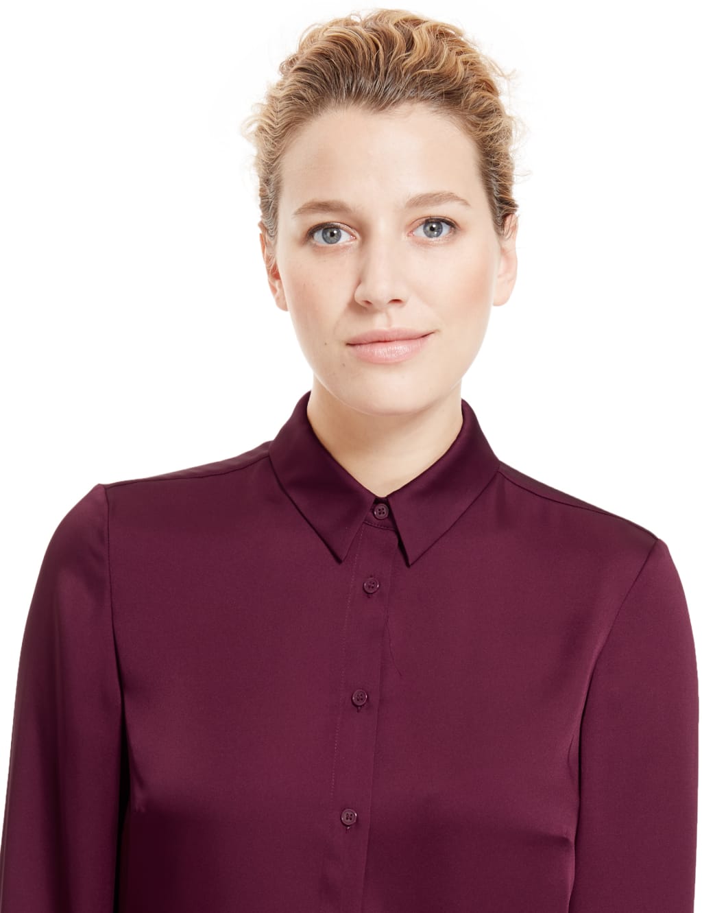 Bow Satin Long Sleeve Blouse 4 of 4