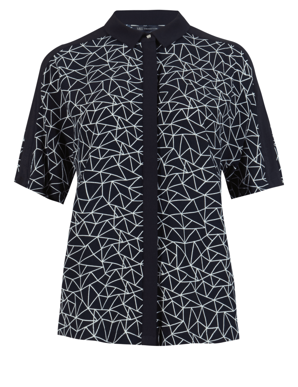 Short Sleeve Geometric Print Blouse 2 of 4