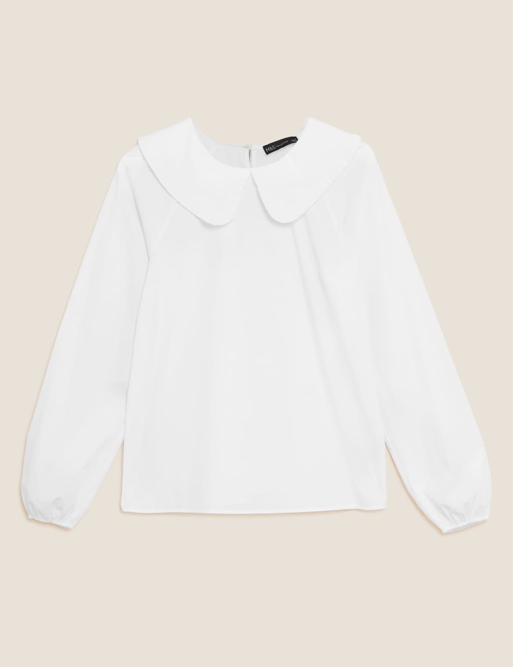 Pure Cotton Peter Pan Collar Blouse 2 of 5