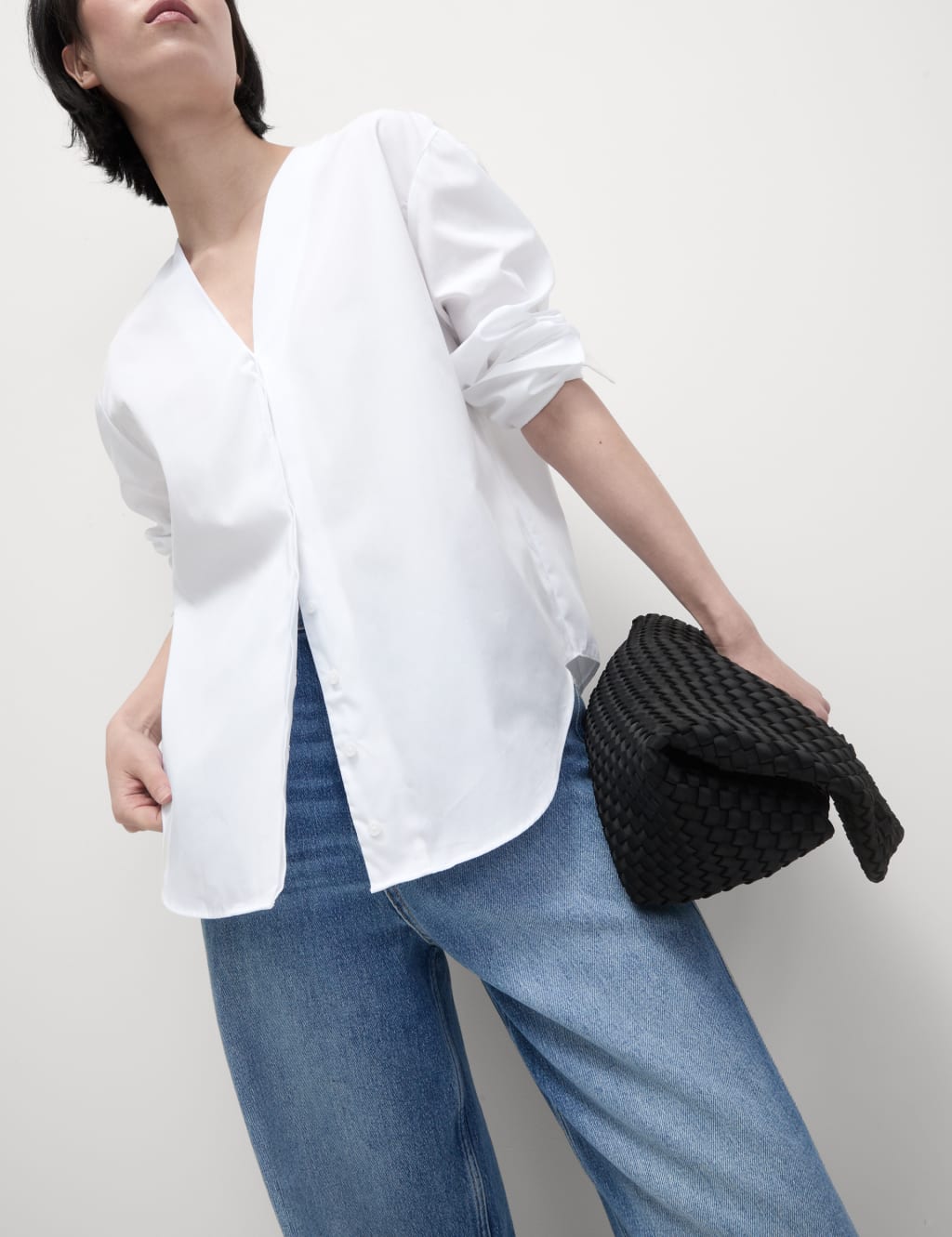 Pure Cotton V-Neck Shirt 4 of 5