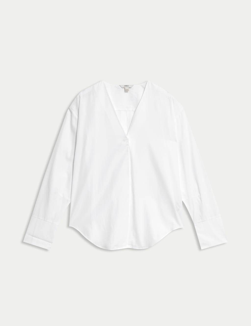 Pure Cotton V-Neck Shirt 2 of 5