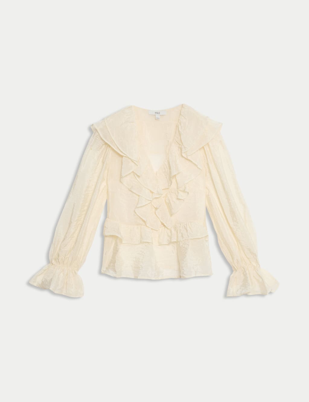 V-Neck Frill Detail Blouse 2 of 6
