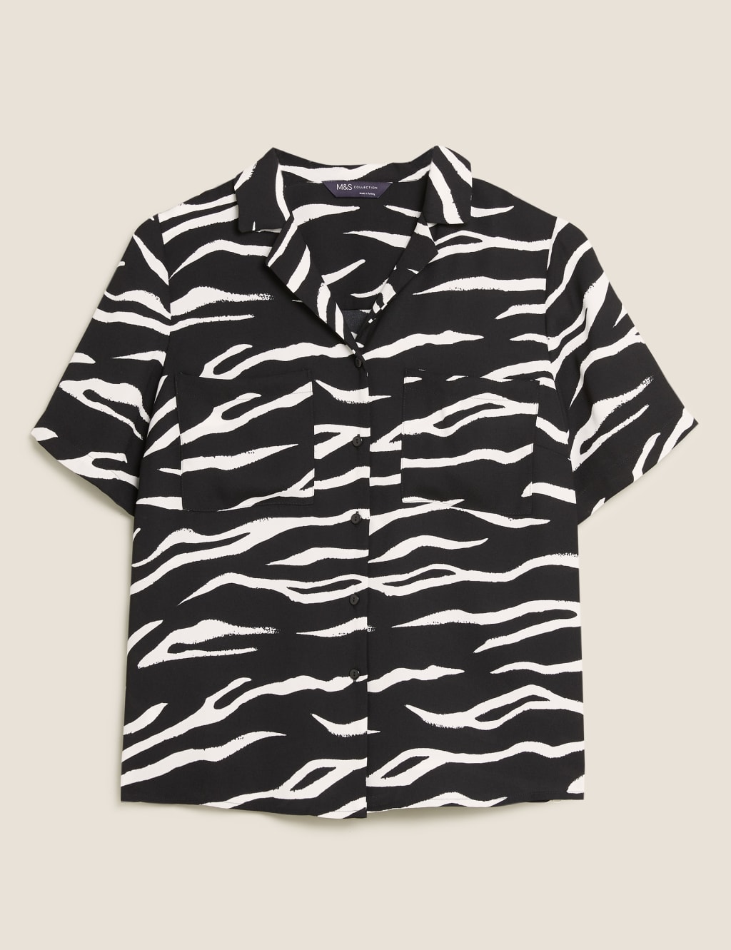 Animal Print Collared Short Sleeve Shirt 2 of 6