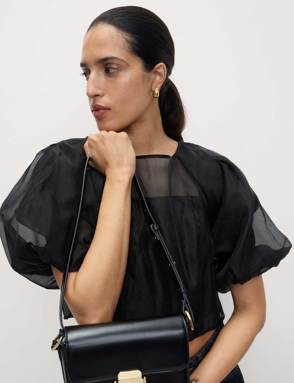 Organza Puff Sleeve Top 4 of 7