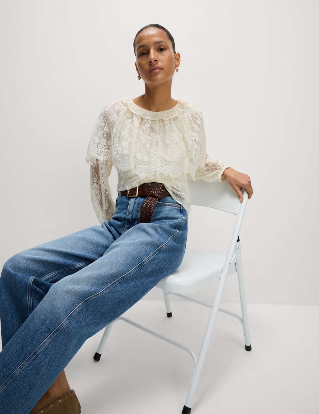 Lace Round Neck Blouse 1 of 5