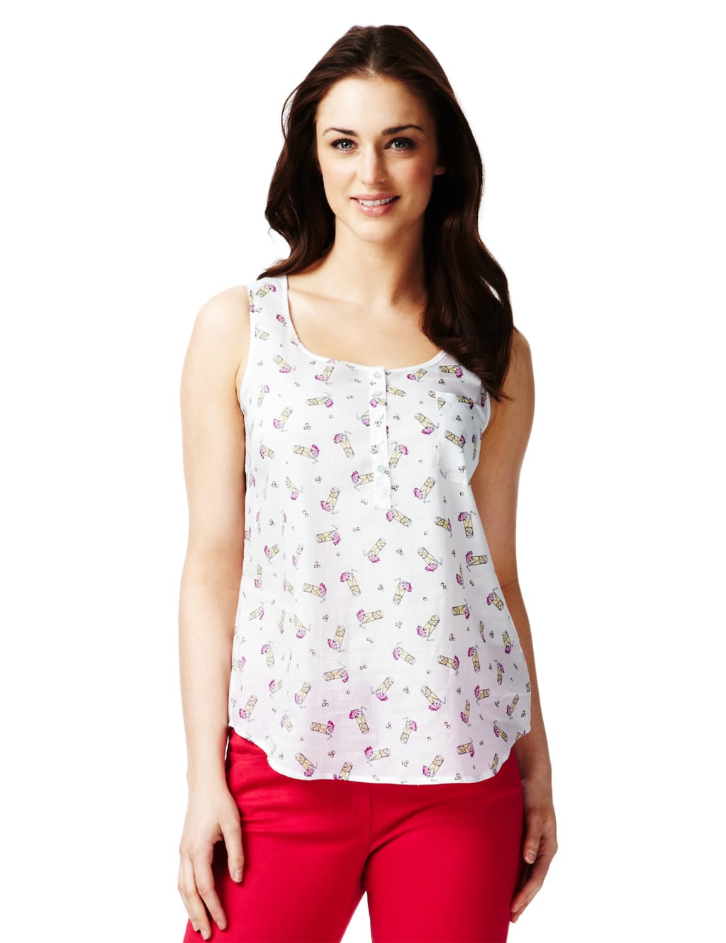 Pure Cotton Pina Colada Vest Top 1 of 5
