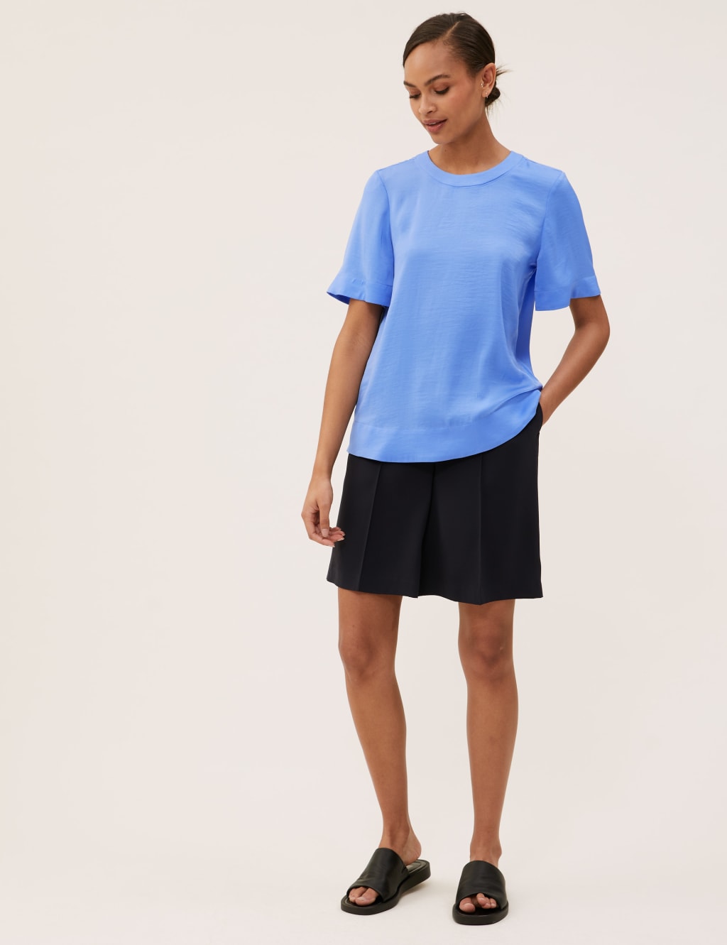 Round Neck Angel Sleeve Top 3 of 6