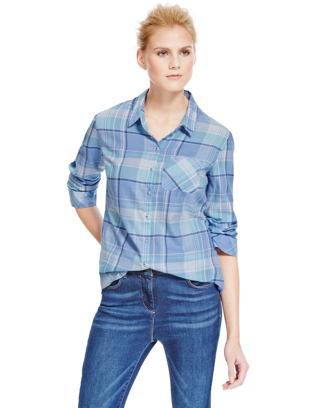 Pure Cotton Checked Shirt 1 of 4