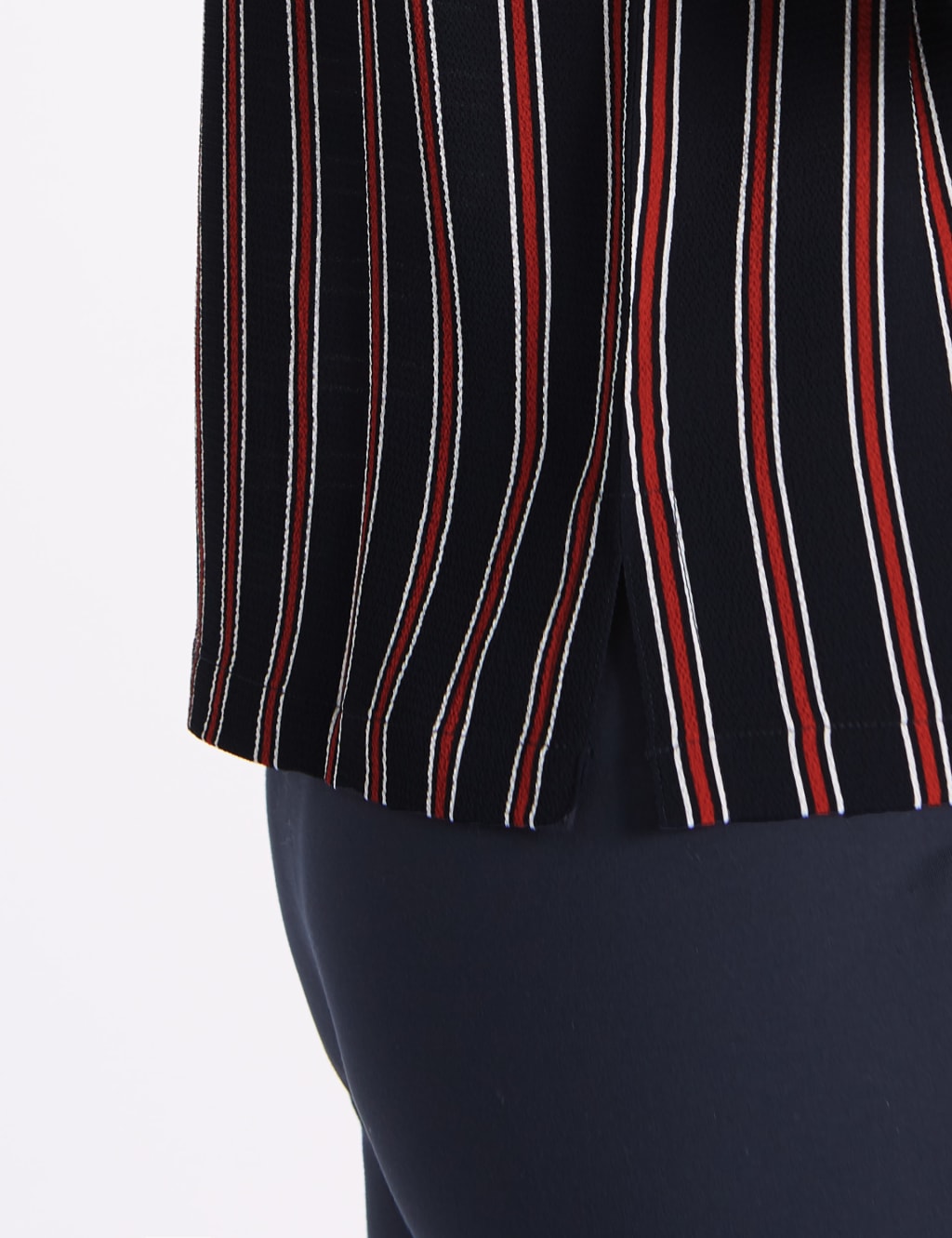 Kimono Striped 3/4 Sleeve Shell Top 5 of 5