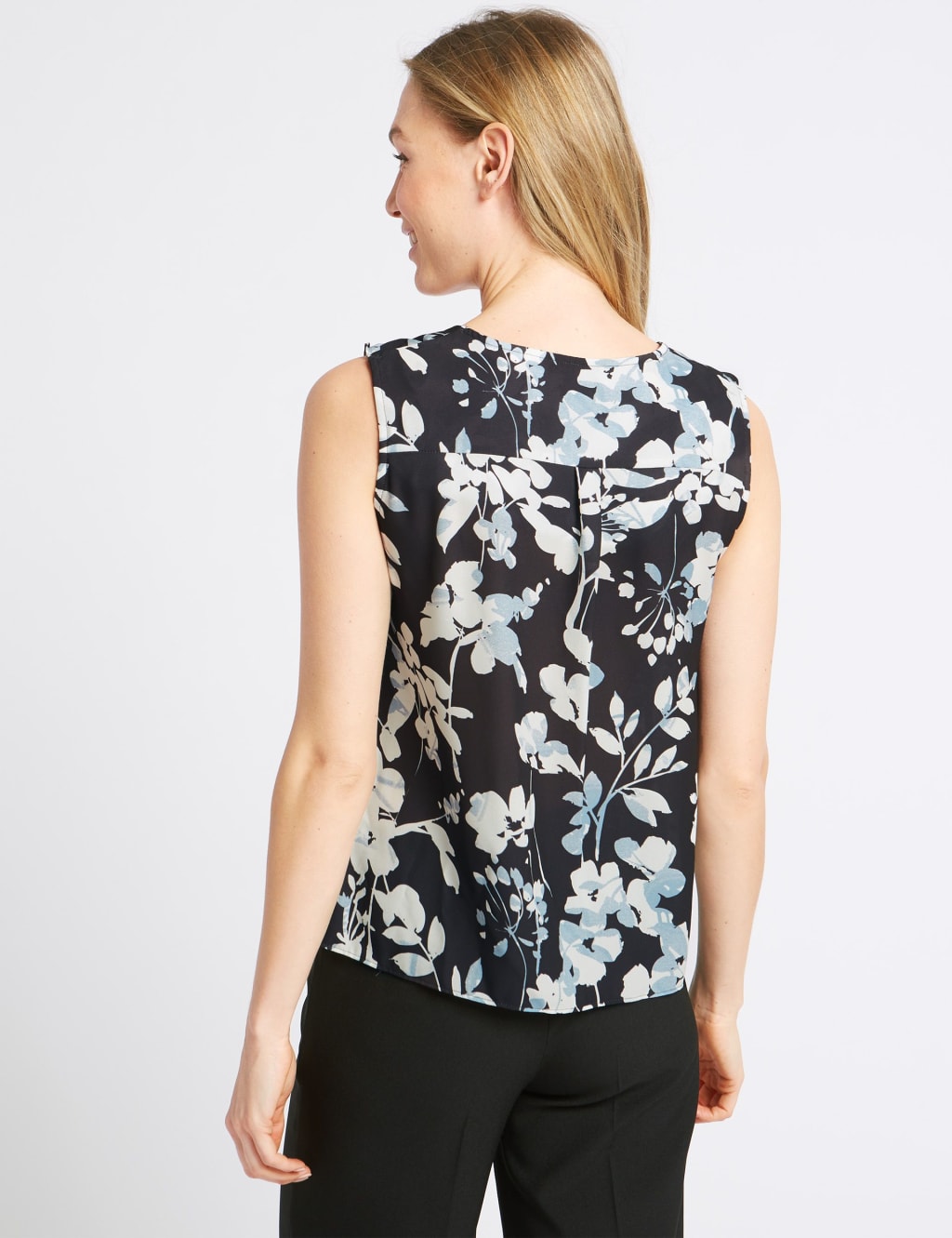 Floral Print Frill V-Neck Vest Top 4 of 5