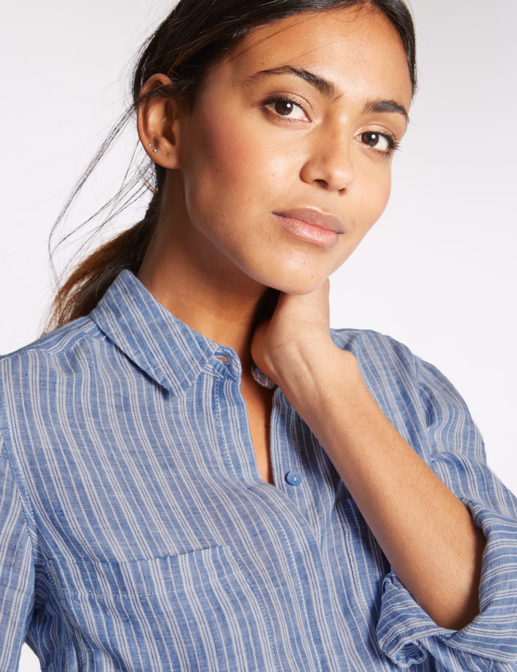 Pure Linen Striped Long Sleeve Shirt 3 of 4