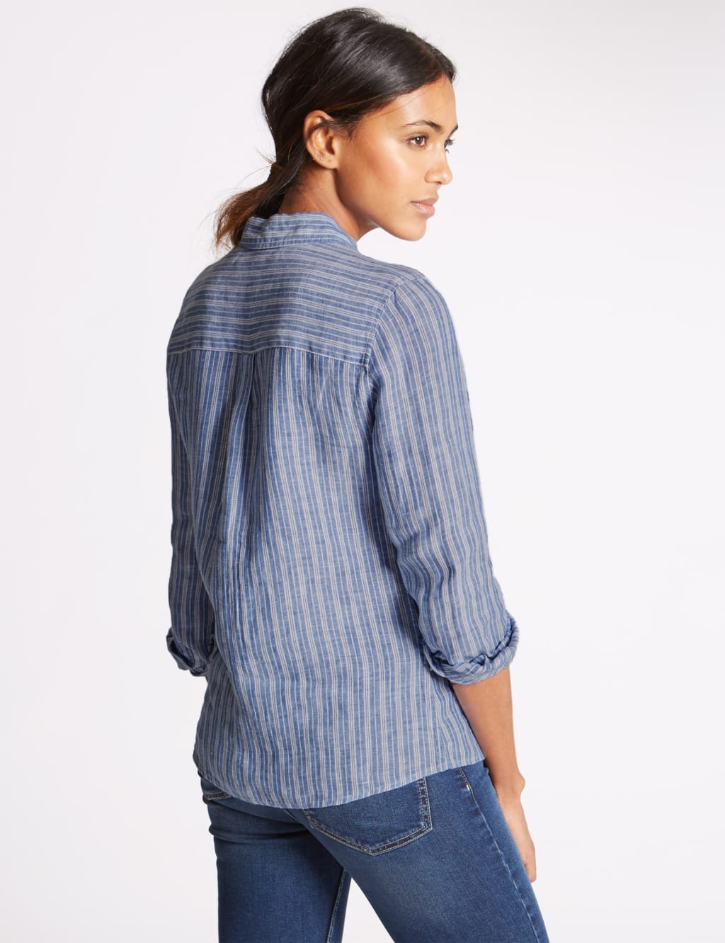 Pure Linen Striped Long Sleeve Shirt 4 of 4