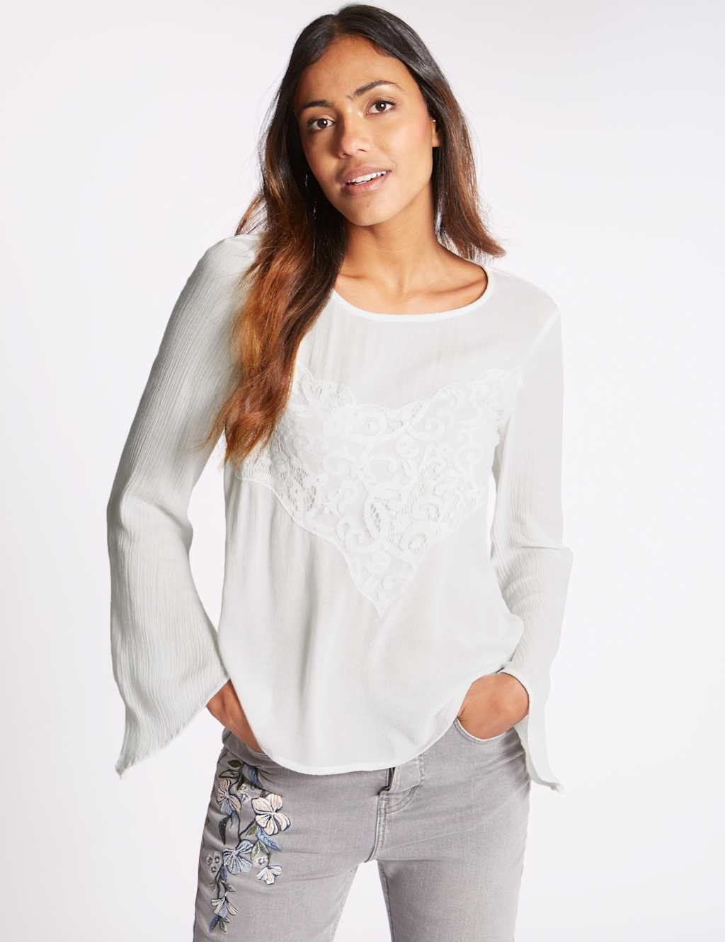 Romantic Long Sleeve Blouse 1 of 4