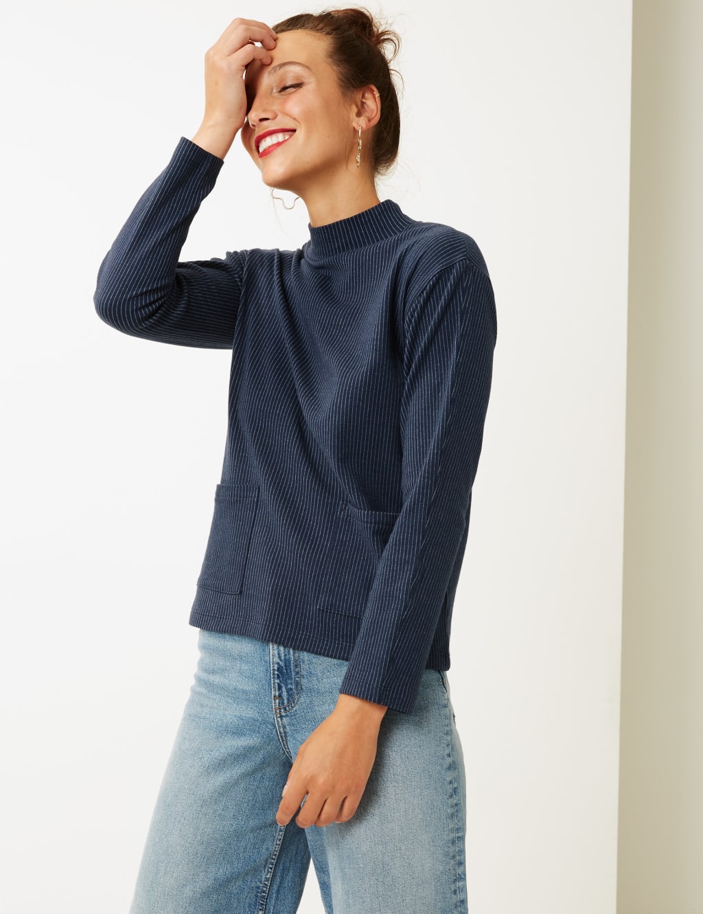 Striped Long Sleeve Sweatshirt M S Collection M S