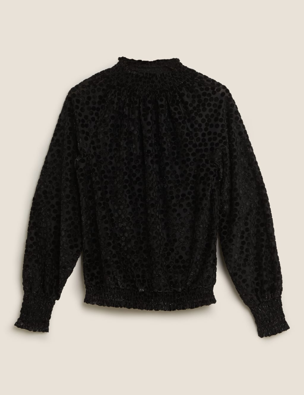 Devore Polka Dot High Neck Relaxed Top 2 of 5