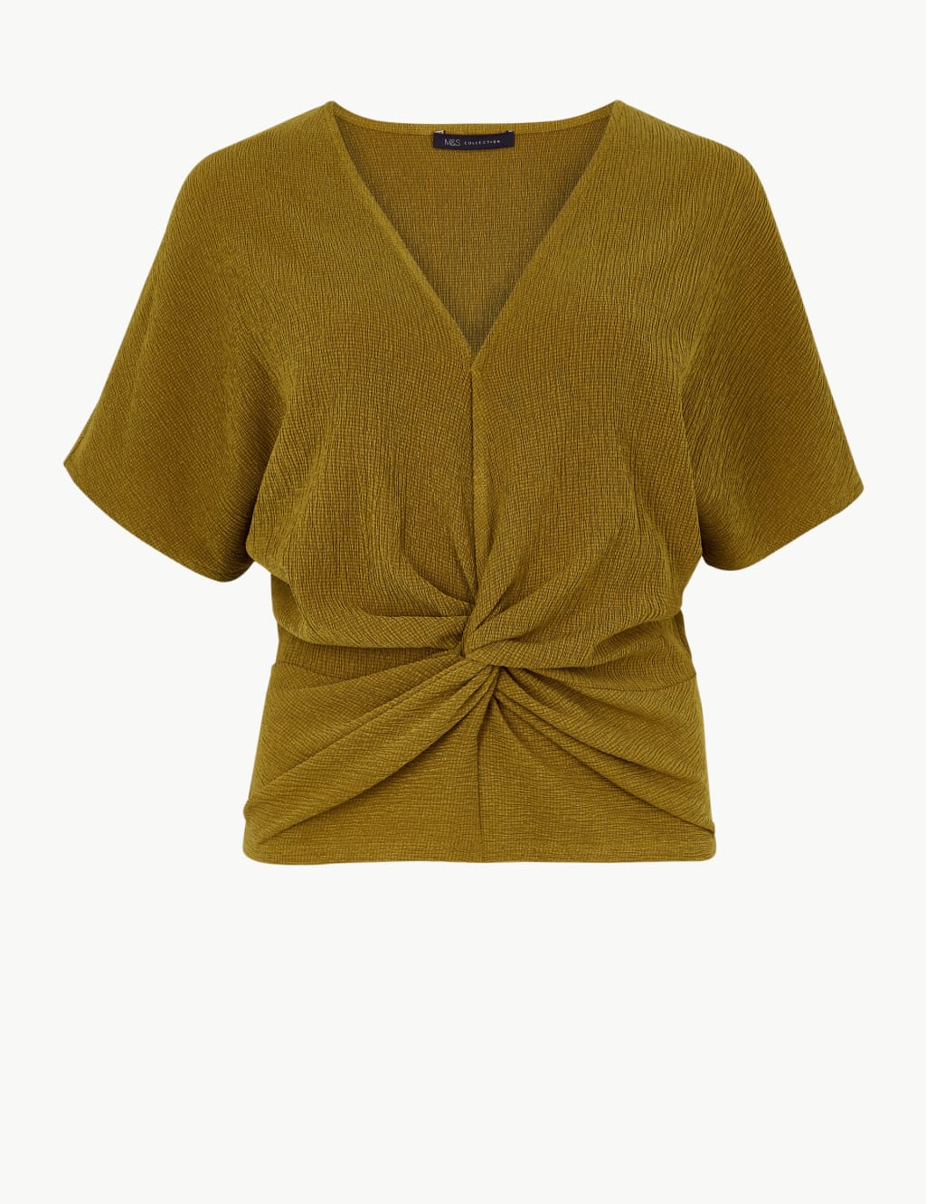 Textured Regular Fit Twist Front Top 1 of 1