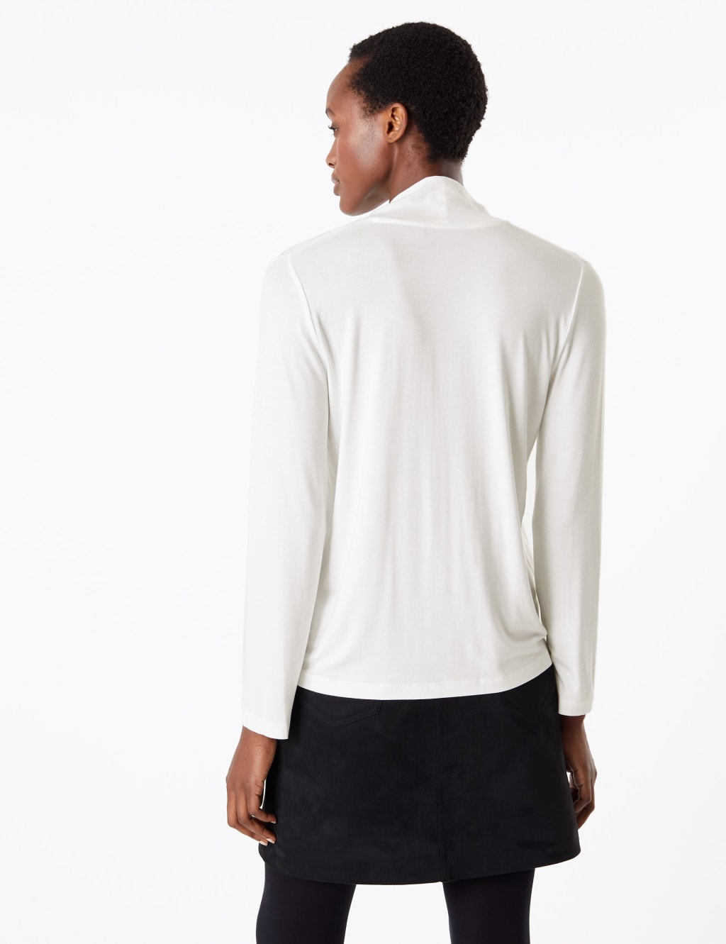 Fitted Tie Neck Long Sleeve Top 4 of 4
