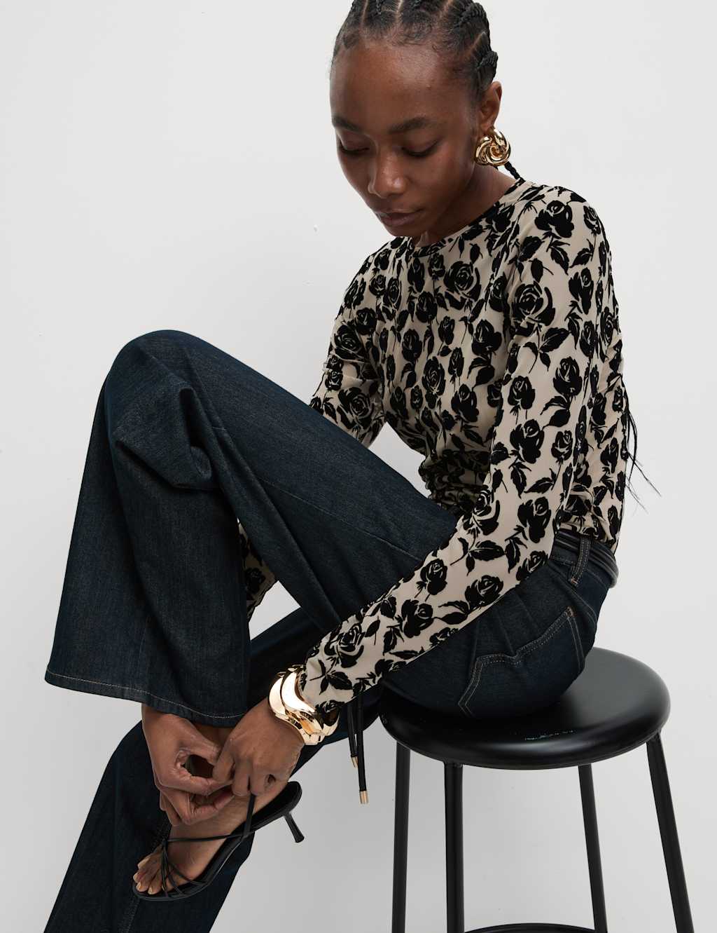 Printed Mesh Jersey Top 5 of 5