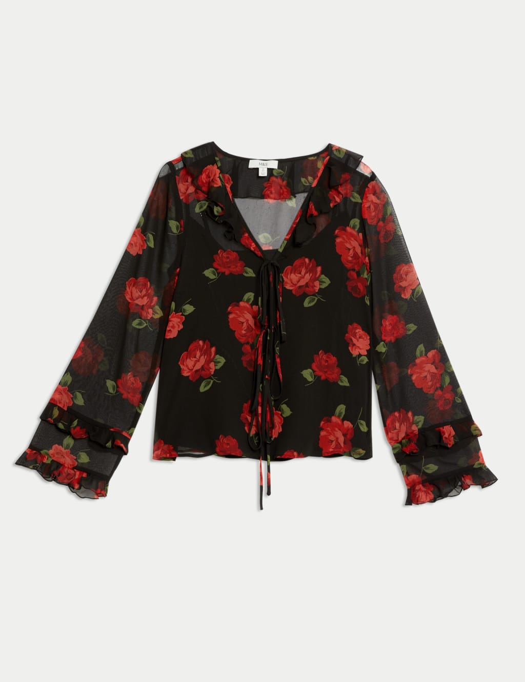 Floral V-Neck Blouse 2 of 4