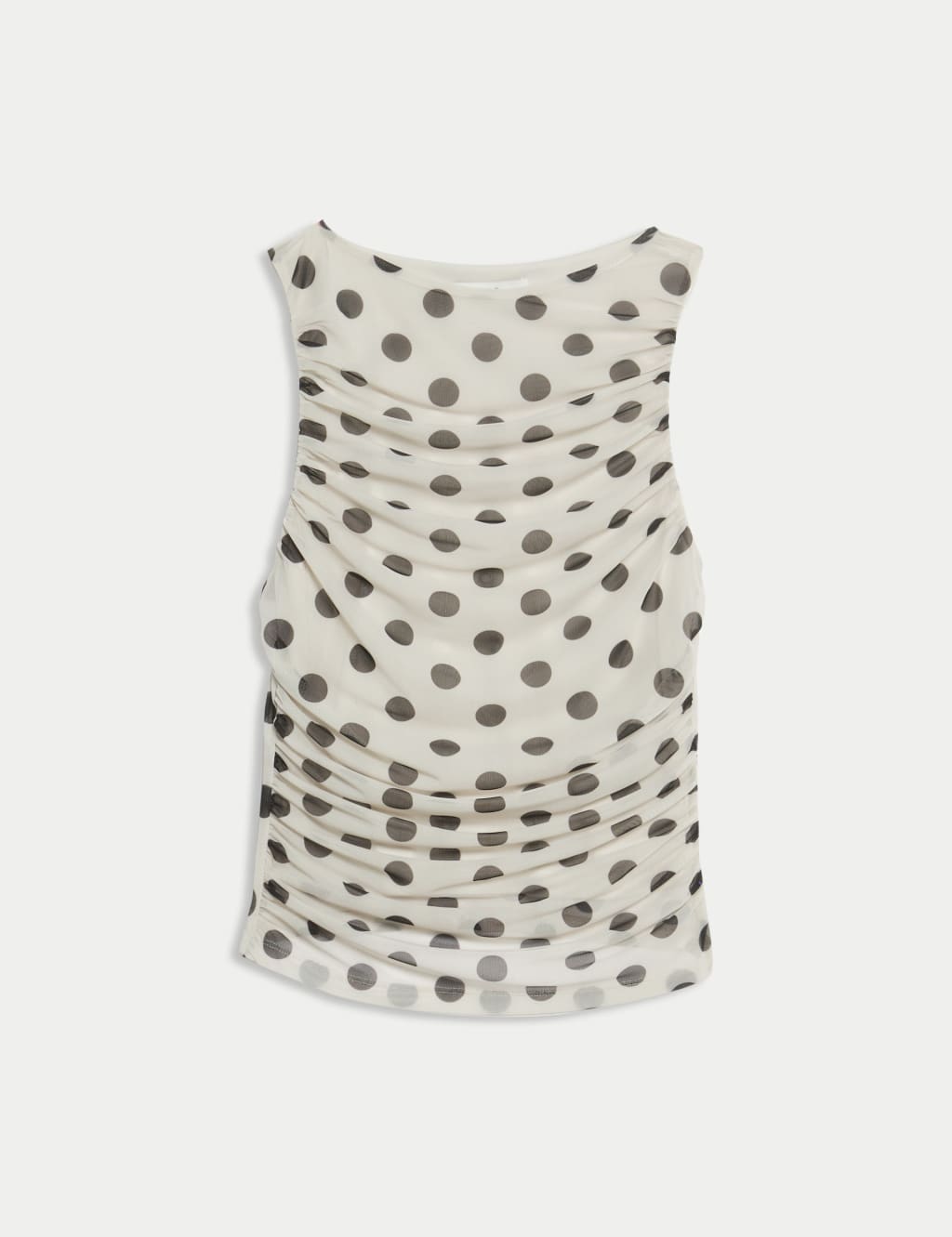 Jersey Polka Dot Regular Fit Sleeveless Top 2 of 5