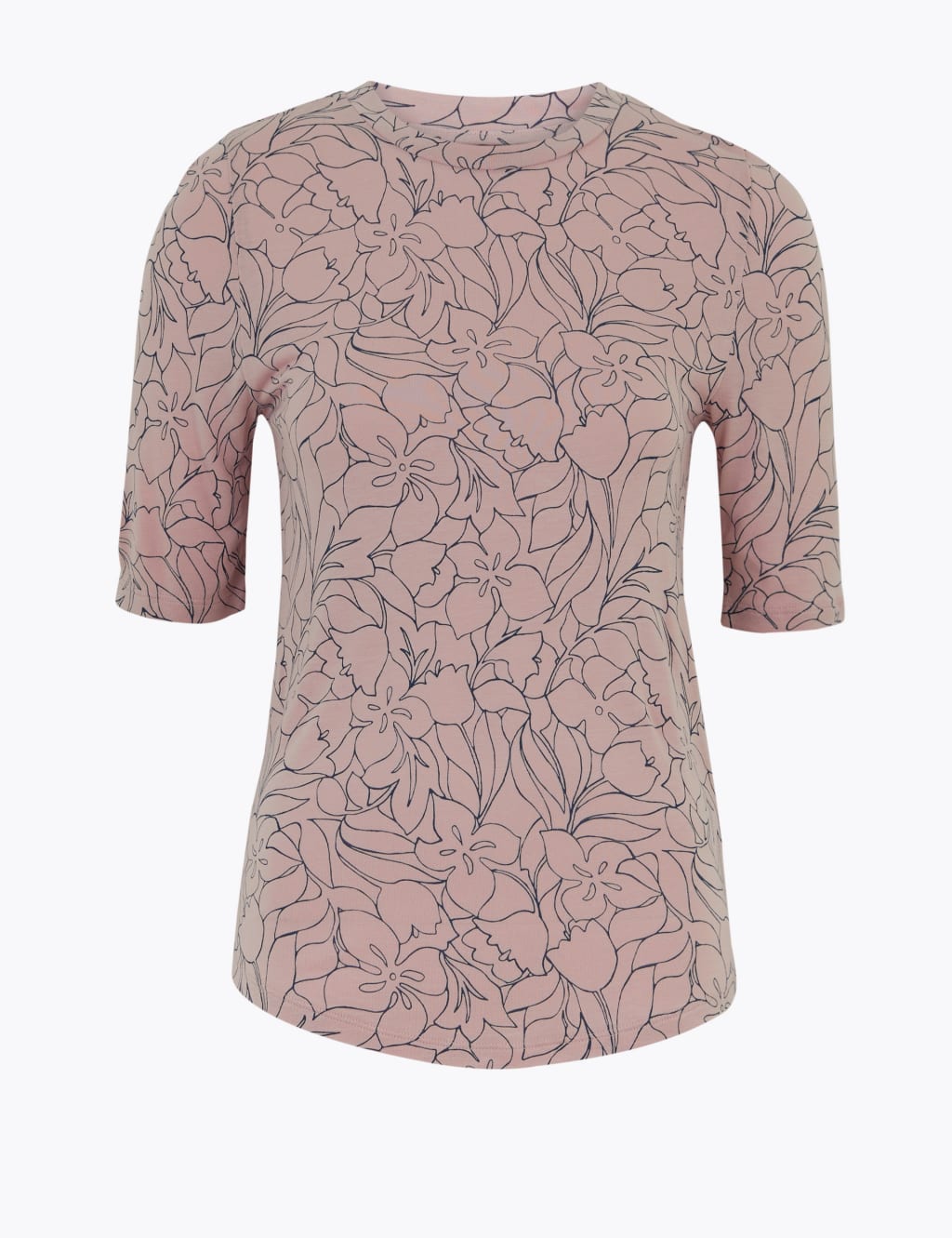 Floral Fitted Half Sleeve Top 1 of 1