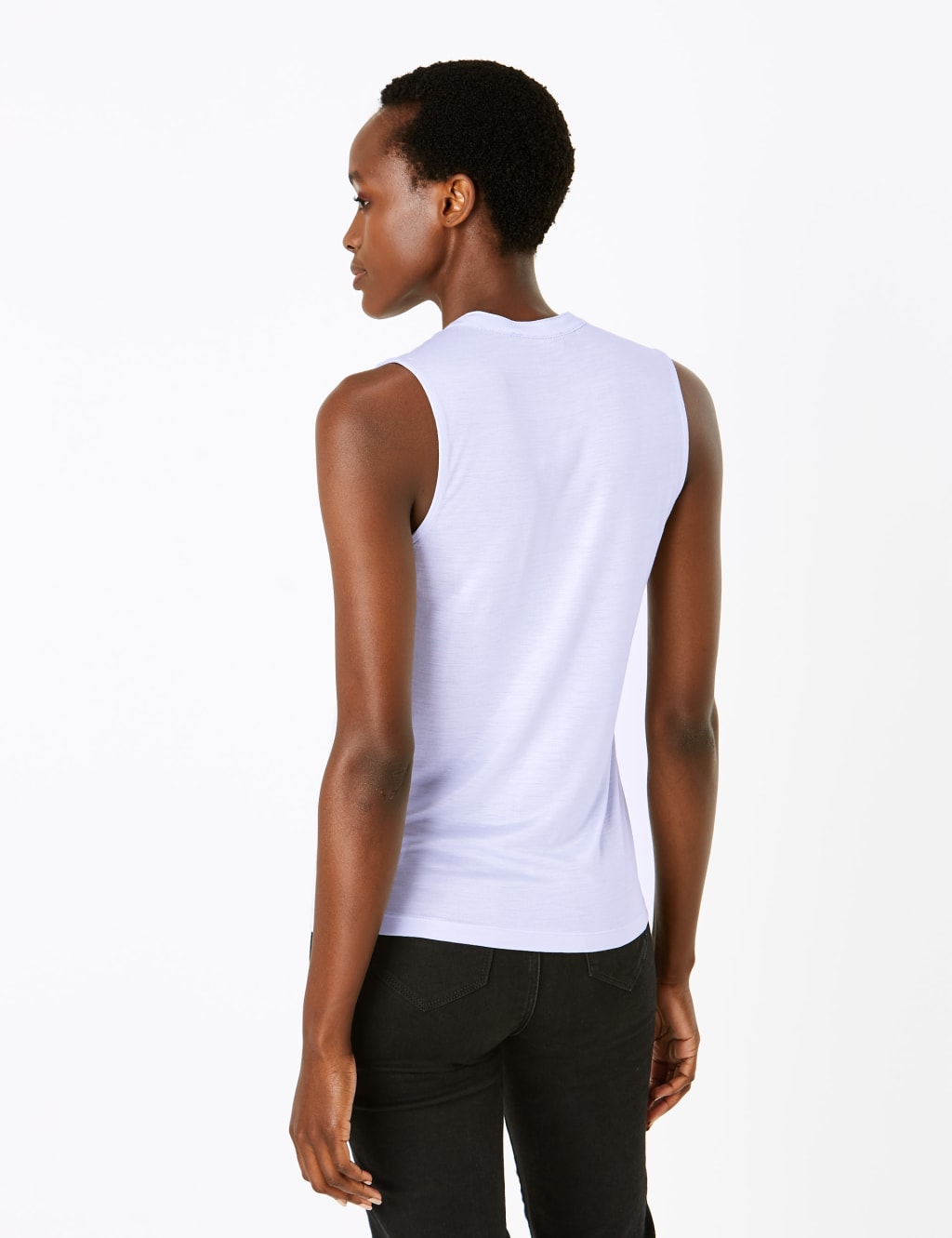 Jersey Longline Sleeveless Shirt M S Collection M S