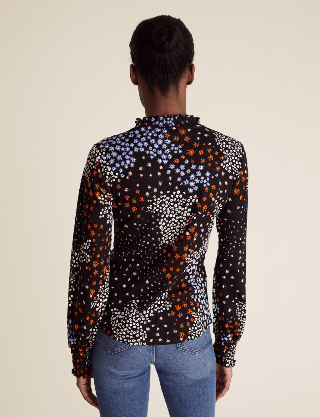 Pure Cotton Floral Regular Fit Top 4 of 4