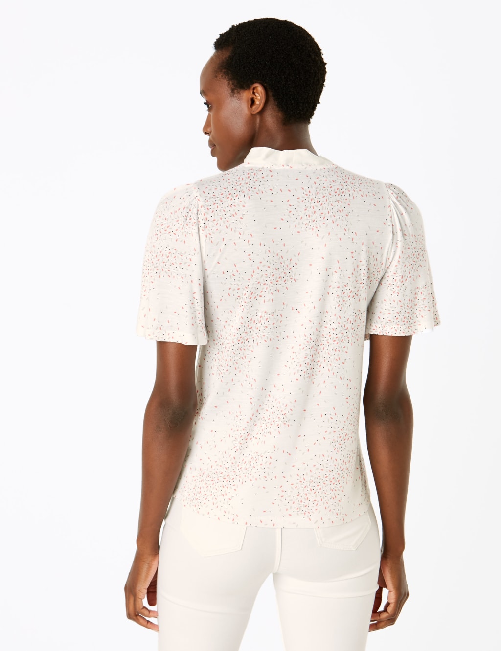 Printed Pussybow Tie Neck Blouse 4 of 4
