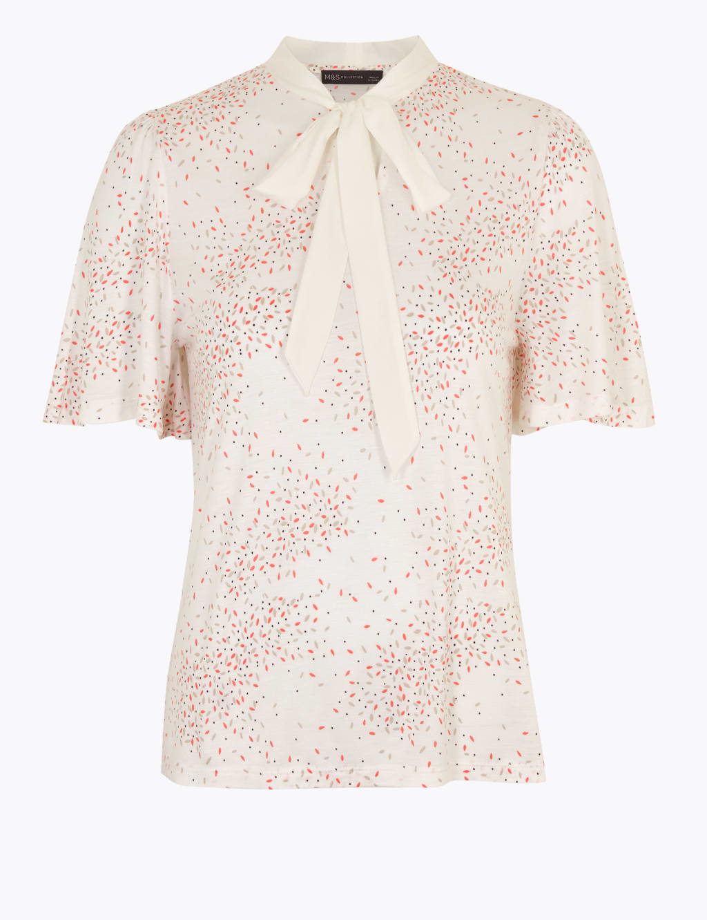 Printed Pussybow Tie Neck Blouse 2 of 4