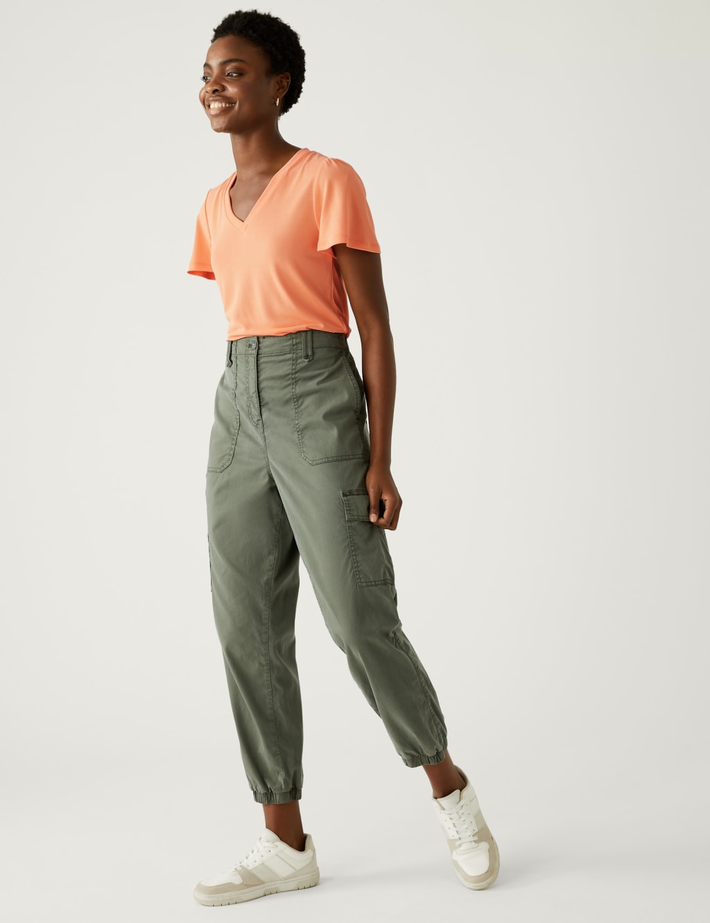 Jersey Regular Fit Angel Sleeve T-Shirt 4 of 5