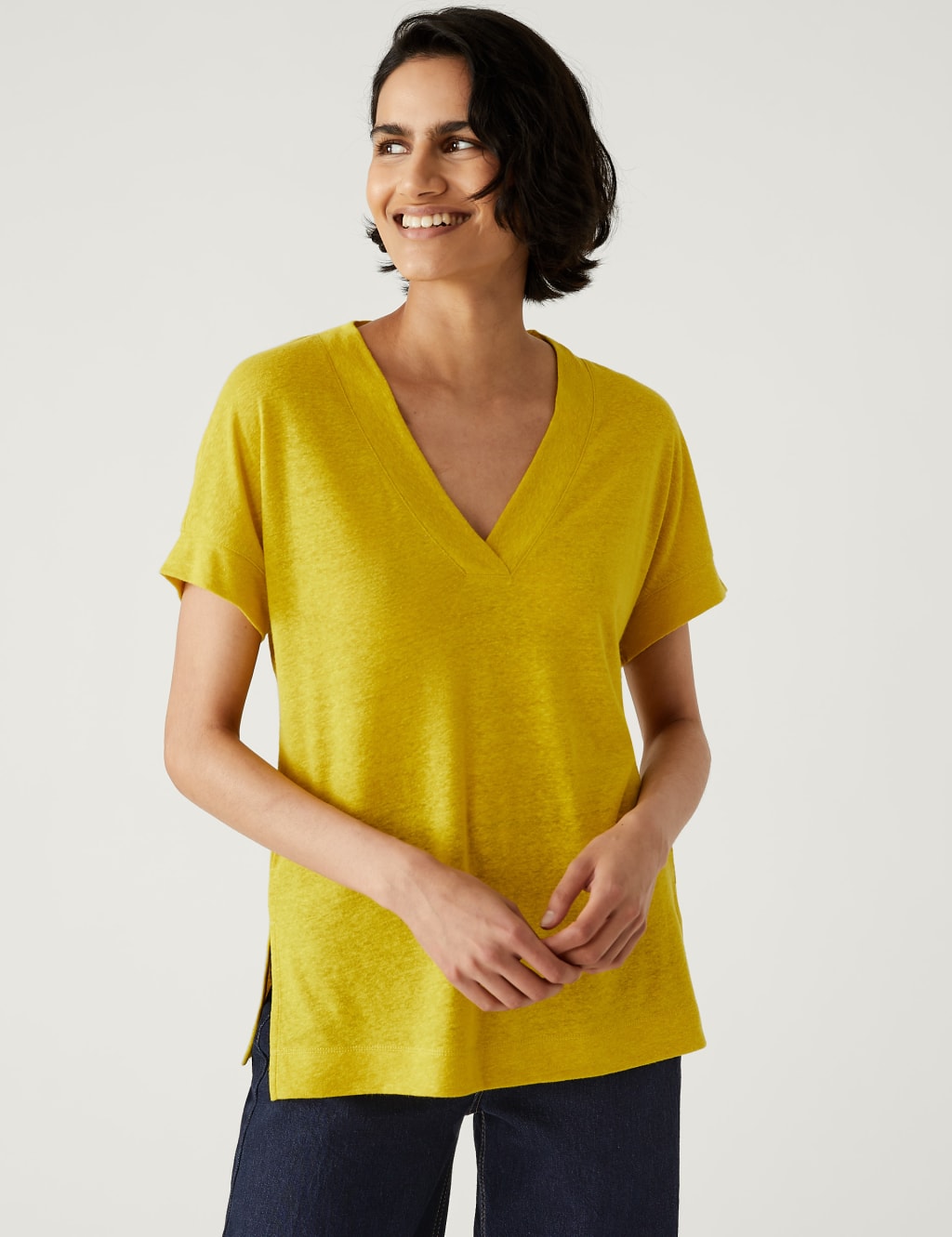 Linen Rich Regular Fit T-Shirt 3 of 5