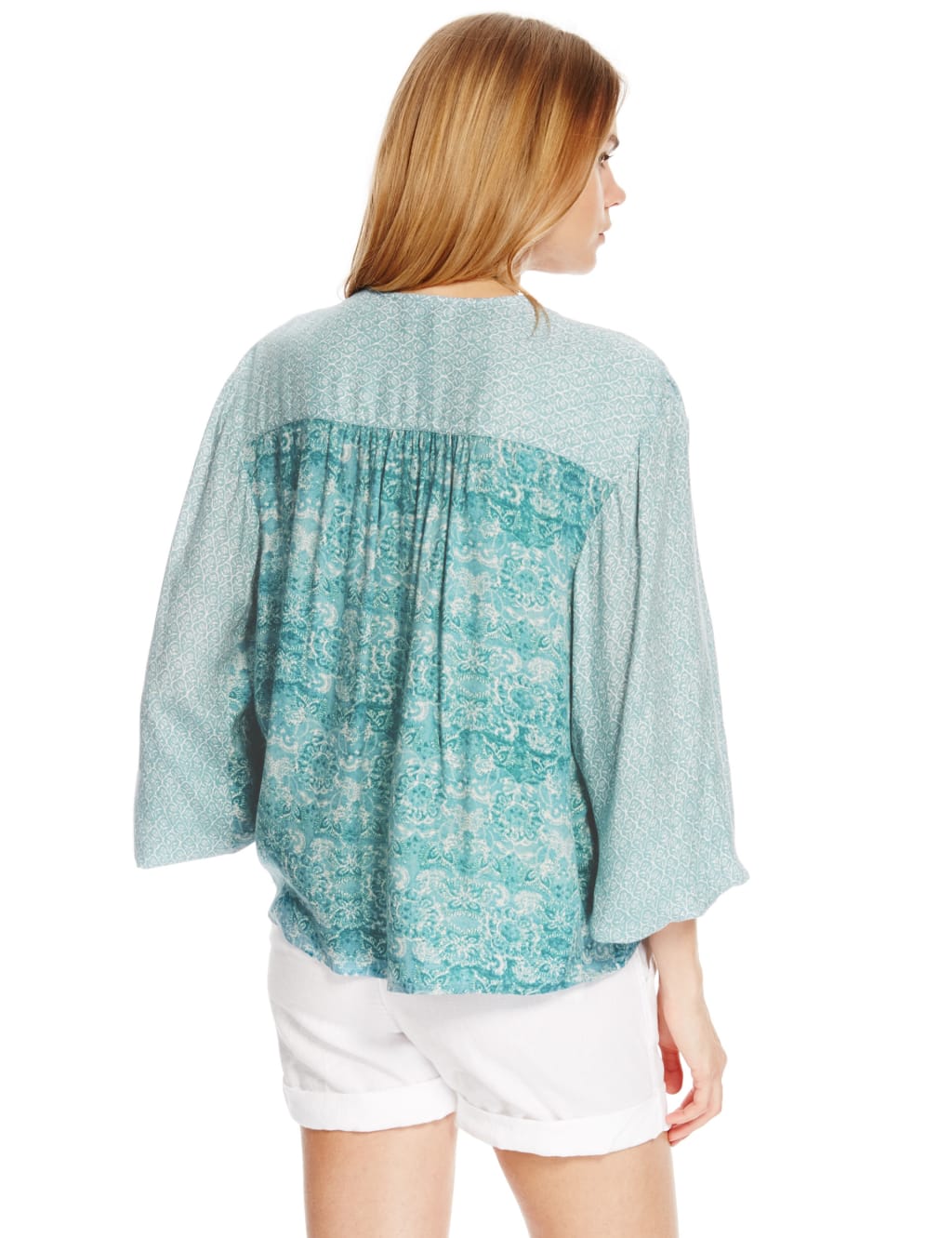 Modal Blend Floral Kimono Cover-Up Top 4 of 4