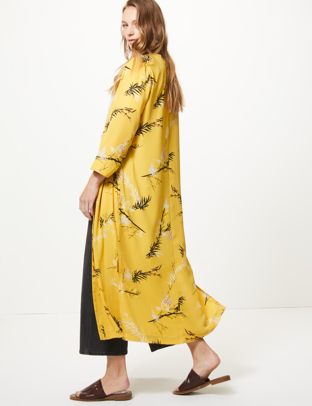 Printed 3/4 Sleeve Kimono 4 of 4