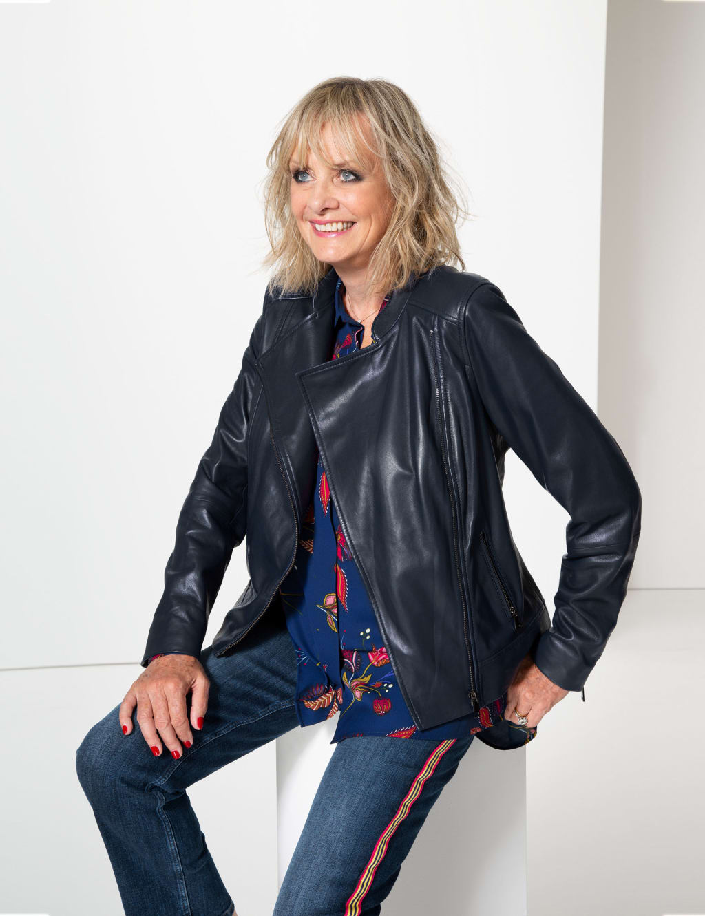 Leather Biker Jacket Twiggy for M S Collection M S