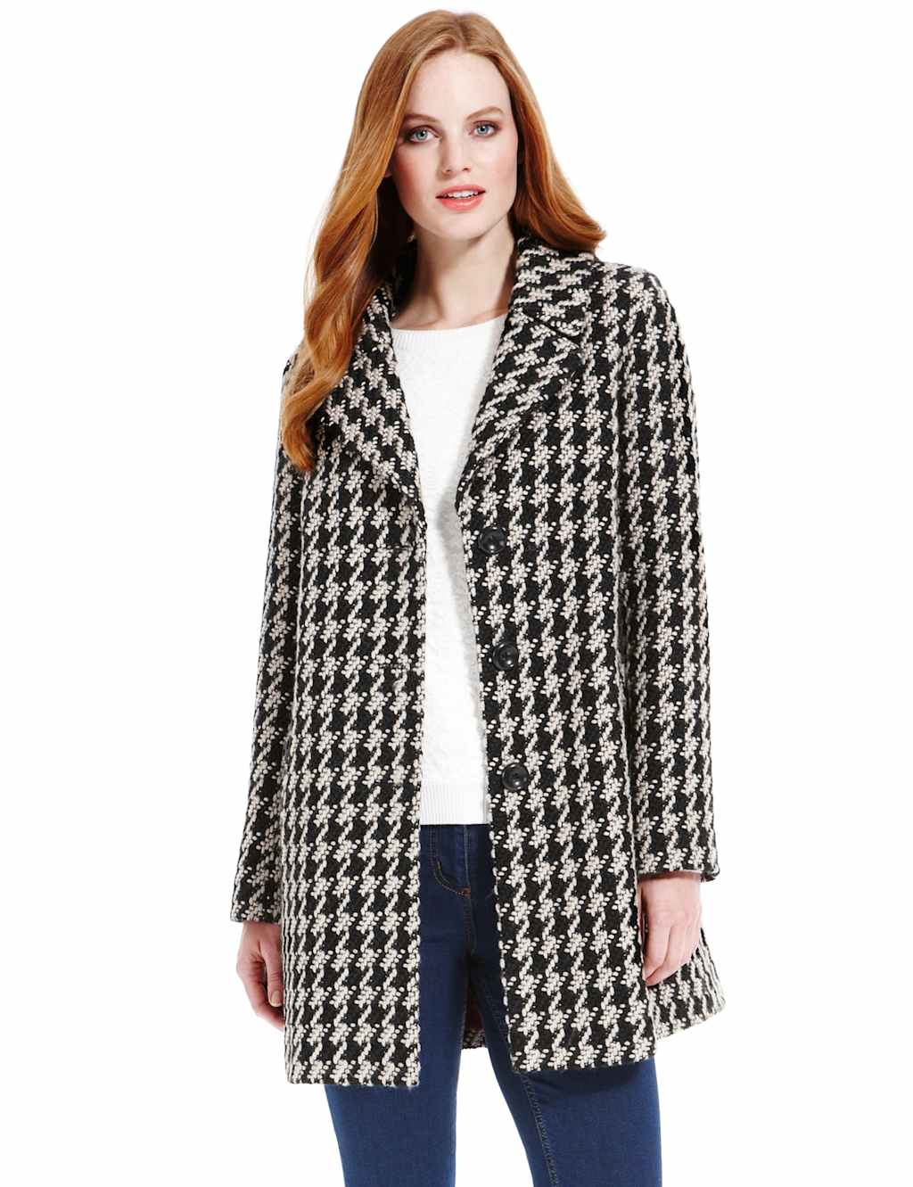 Dogtooth Coat with Wool 1 of 9